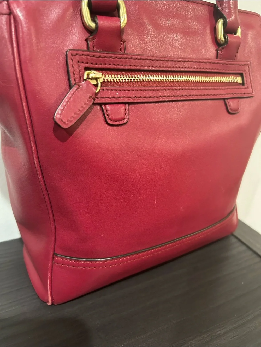 Coach Legacy Mini Tanner leather crossbody satchel in burgundy EUC